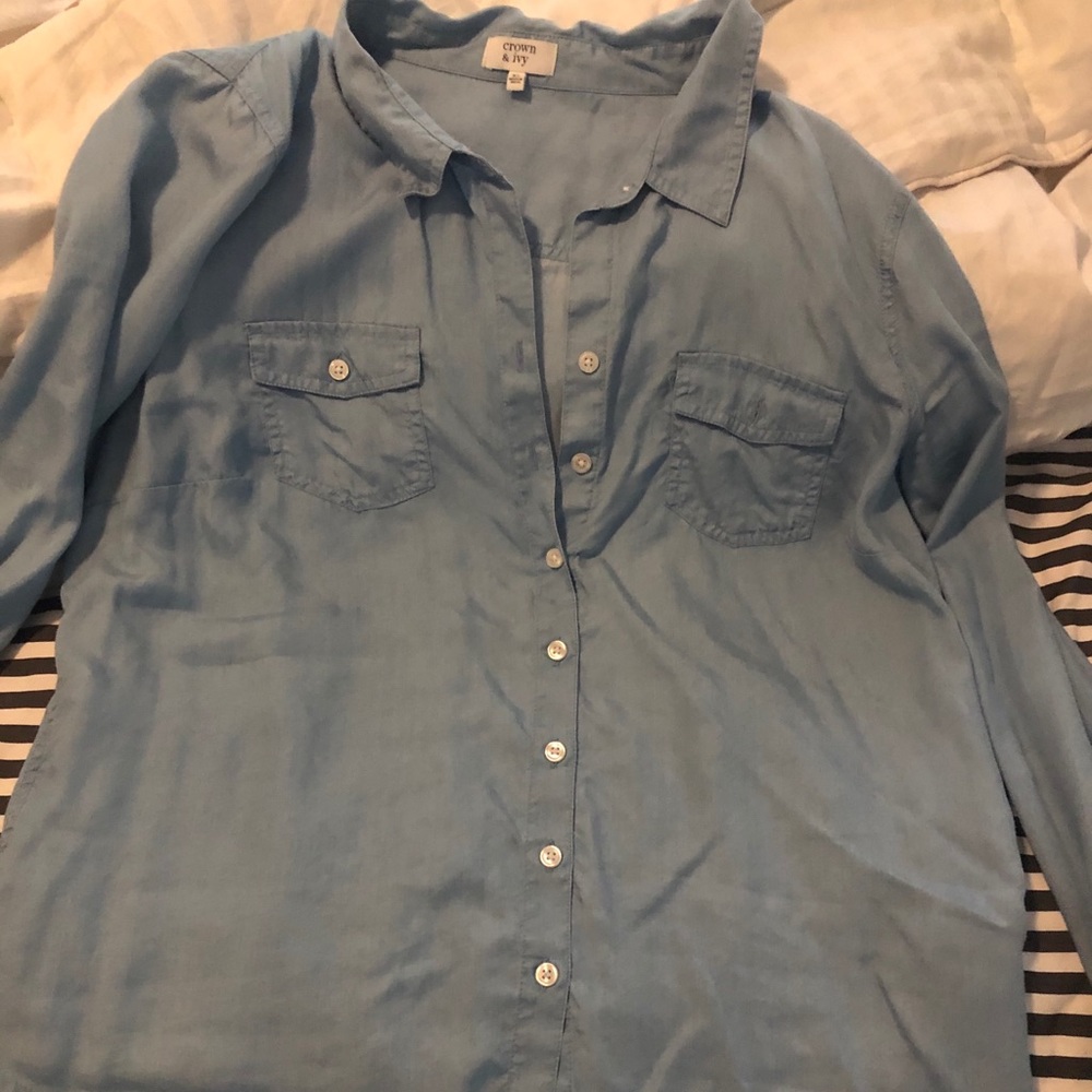 Crown & Ivy Denim XL Shirt